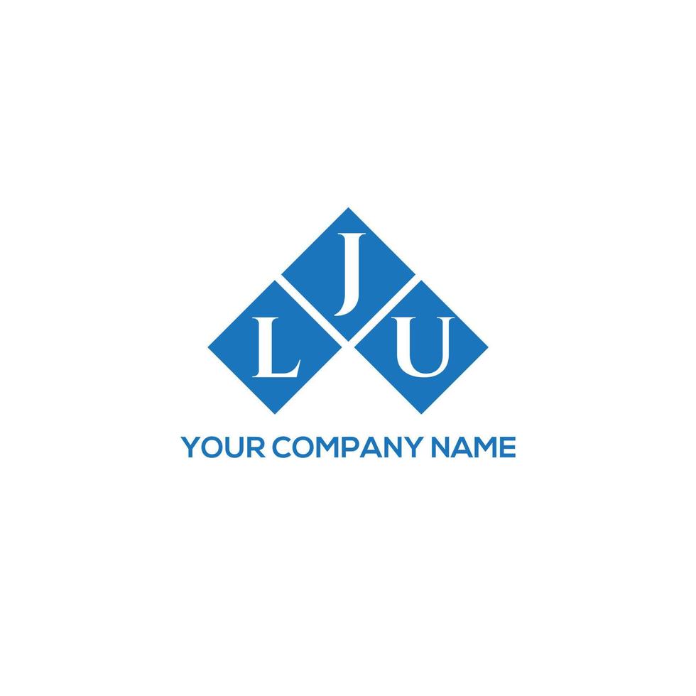 LJU letter logo design on WHITE background. LJU creative initials letter logo concept. LJU letter design. vector