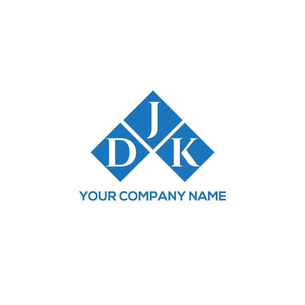 DJK letter logo design on WHITE background. DJK creative initials letter logo concept. DJK letter design. vector