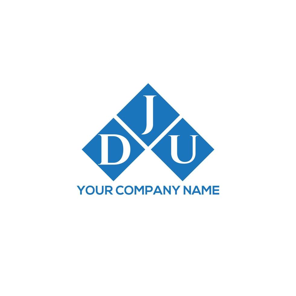 DJU letter logo design on WHITE background. DJU creative initials letter logo concept. DJU letter design. vector