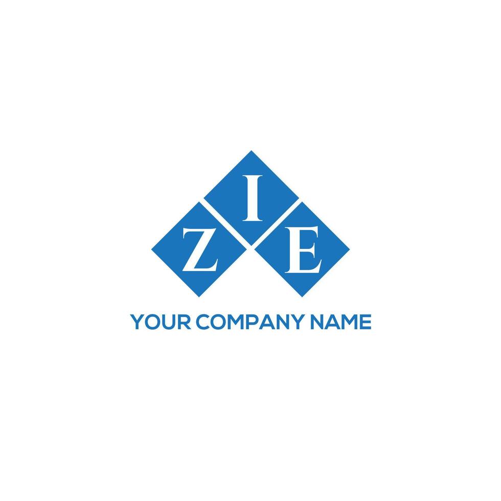 ZIE letter logo design on WHITE background. ZIE creative initials letter logo concept. ZIE letter design. vector