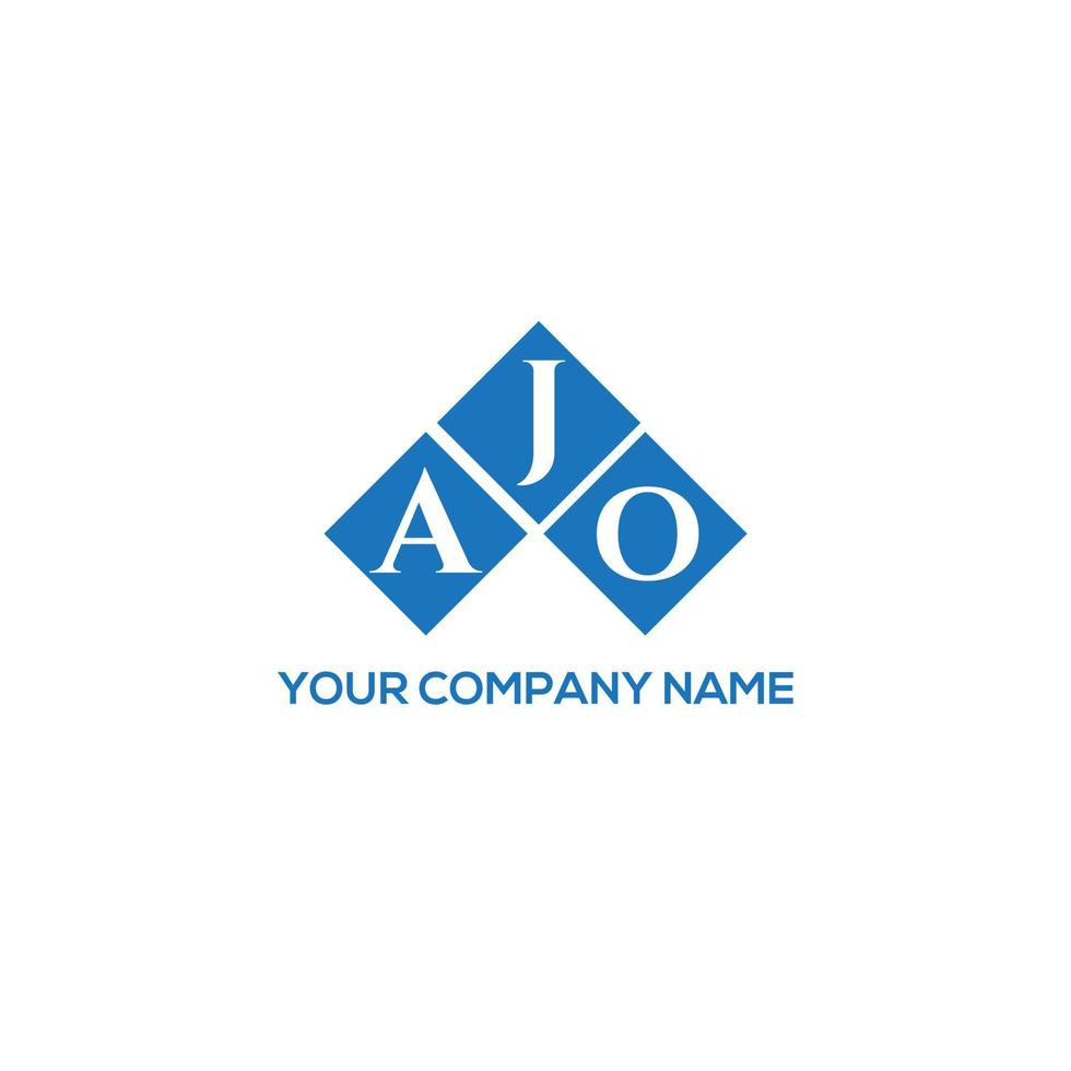 AJO letter logo design on WHITE background. AJO creative initials letter logo concept. AJO letter design. vector