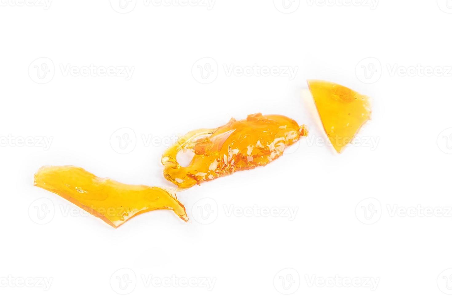 concentrate cannabis wax, cannabis dab isolated on white background photo
