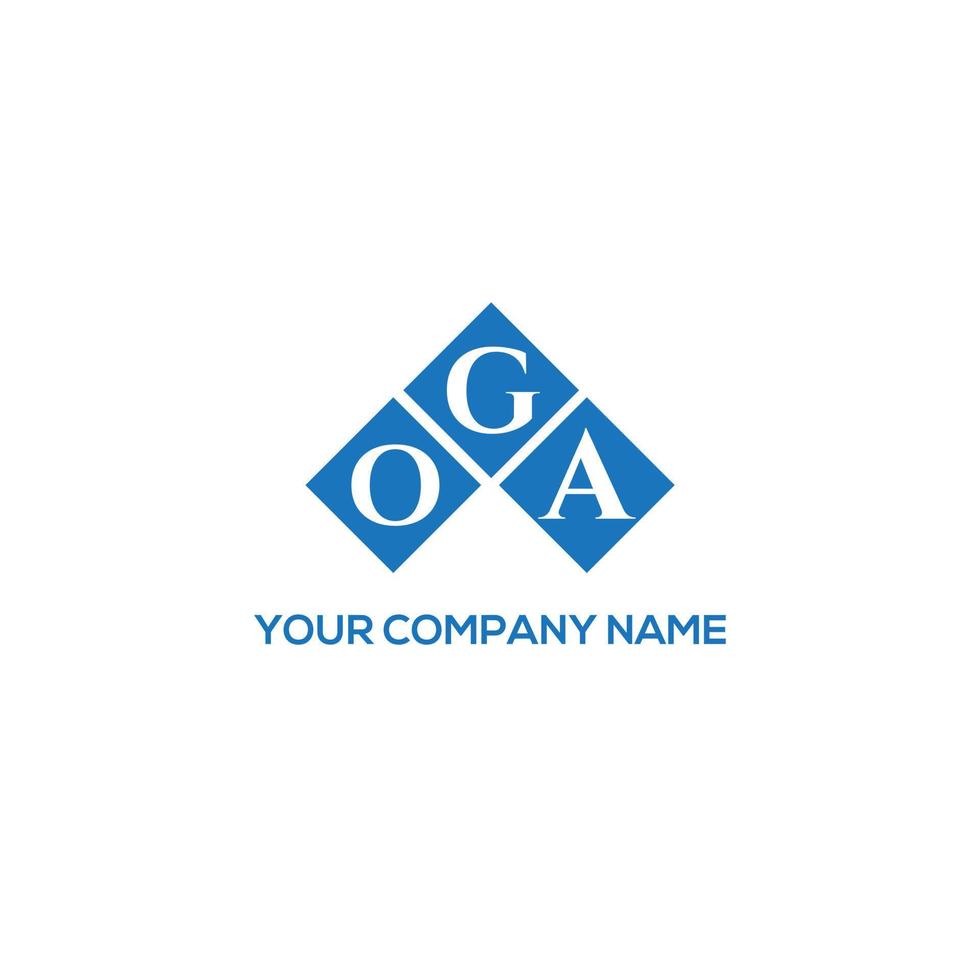 diseño de logotipo de letra oga sobre fondo blanco. concepto de logotipo de letra de iniciales creativas de oga. diseño de letras oga. vector