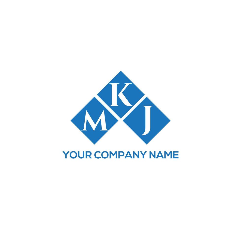 MKJ creative initials letter logo concept. MKJ letter design.MKJ letter logo design on WHITE background. MKJ creative initials letter logo concept. MKJ letter design. vector