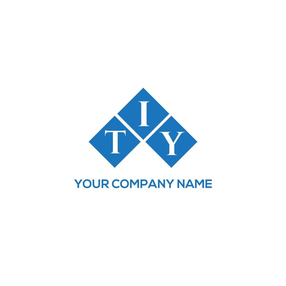 TIY letter logo design on WHITE background. TIY creative initials letter logo concept. TIY letter design. vector