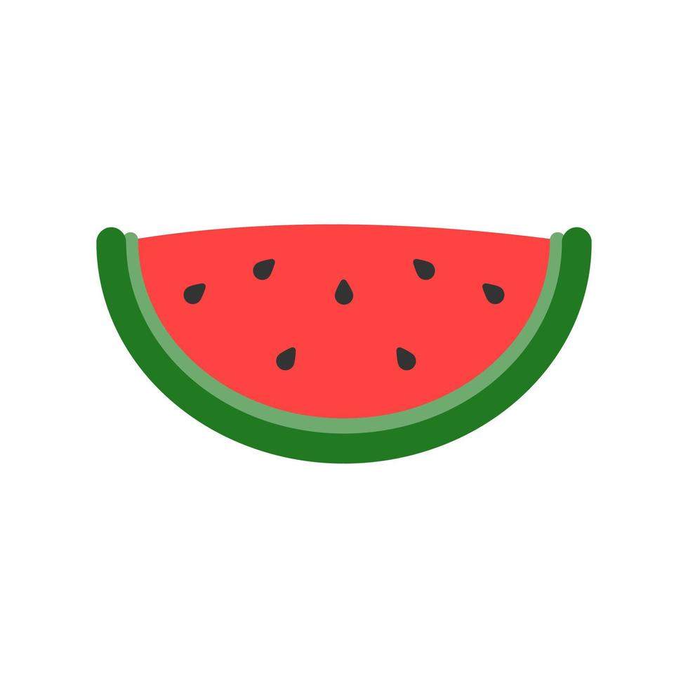 watermelon vector in simple style on isolated background