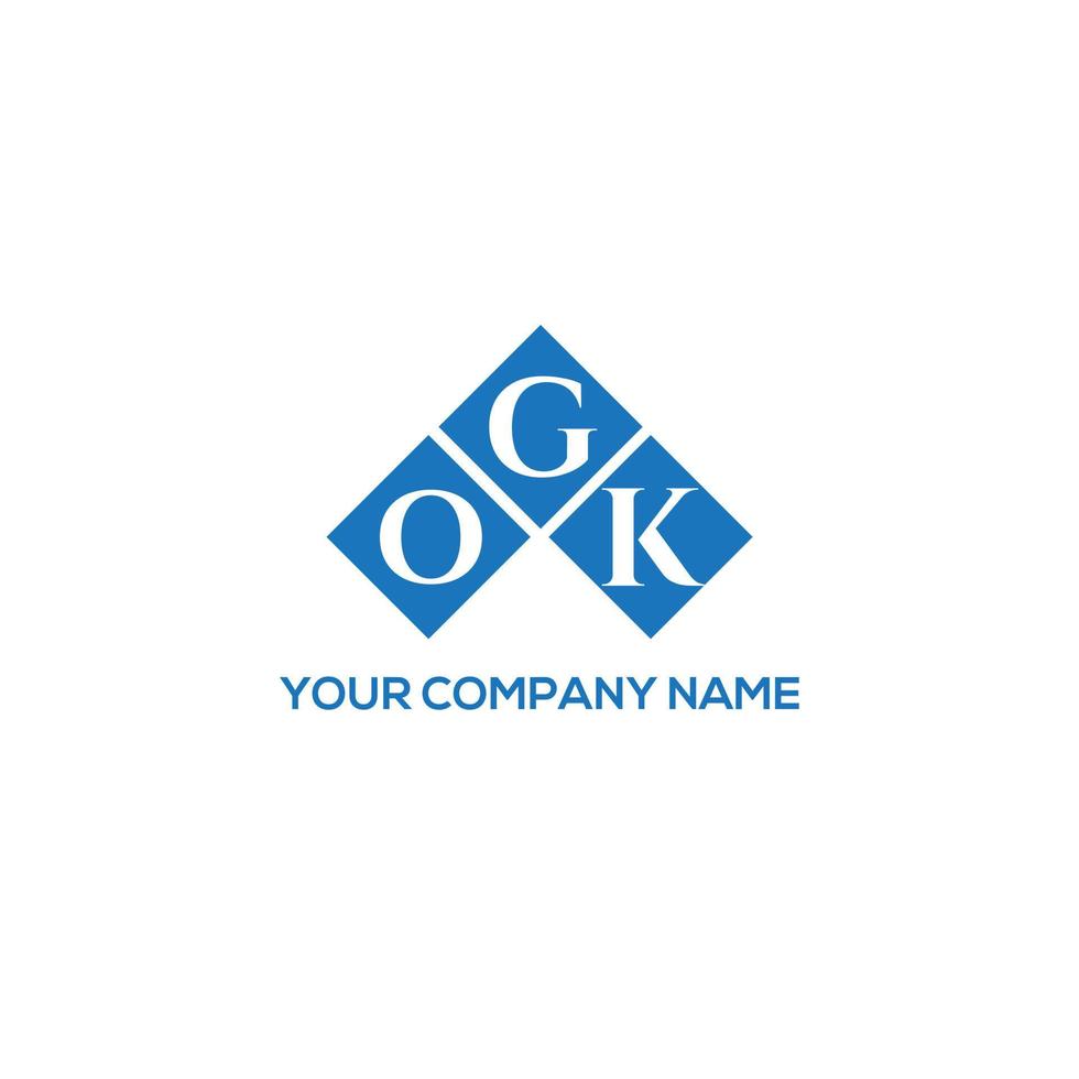 diseño de logotipo de letra ogk sobre fondo blanco. concepto de logotipo de letra de iniciales creativas ogk. diseño de letras ogk. vector