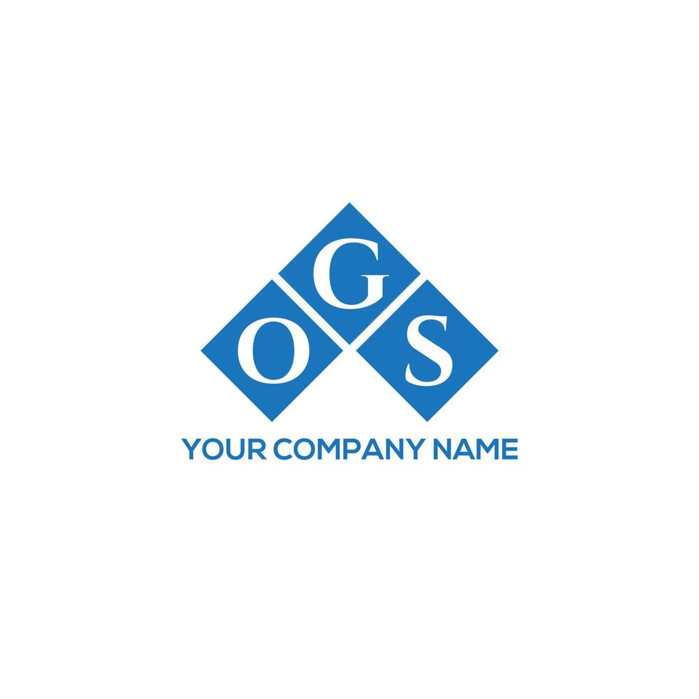 diseño de logotipo de letra ogs sobre fondo blanco. concepto de logotipo de letra de iniciales creativas ogs. diseño de letras ogs. vector