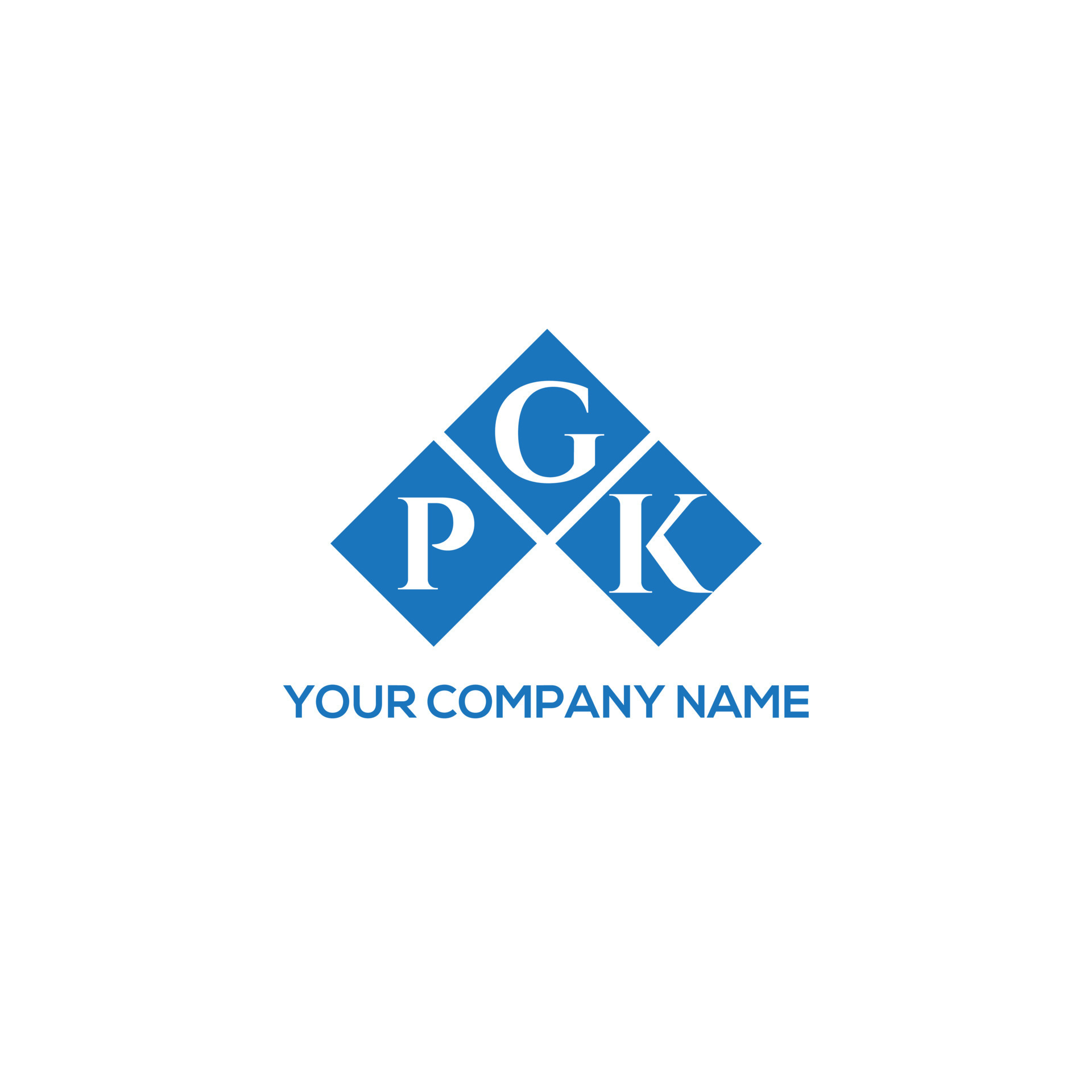 PGK letter logo design on WHITE background. PGK creative initials ...