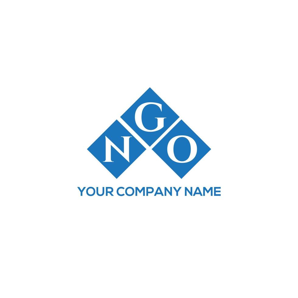 NGO letter logo design on WHITE background. NGO creative initials letter logo concept. NGO letter design. vector