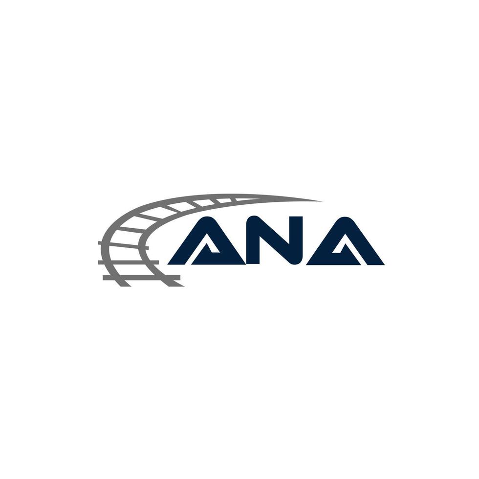 ANA letter logo design on WHITE background. ANA creative initials letter logo concept. ANA letter design. vector
