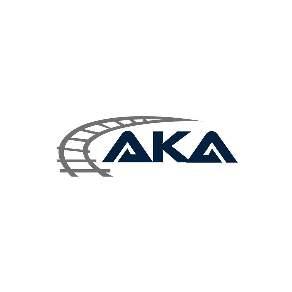 AKA letter logo design on WHITE background. AKA creative initials letter logo concept. AKA letter design. vector