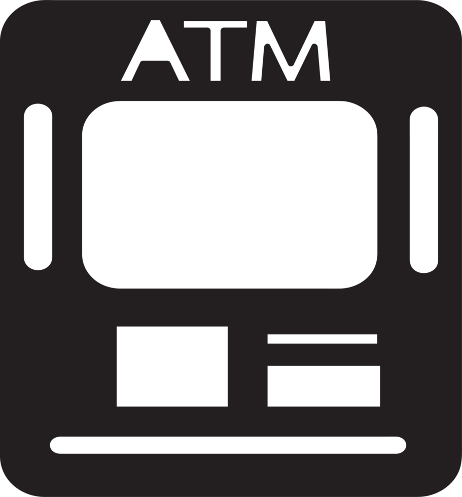 guichet automatique fente pour carte icône signe symbole png