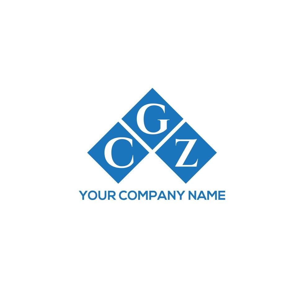 CGZ letter logo design on WHITE background. CGZ creative initials letter logo concept. CGZ letter design. vector