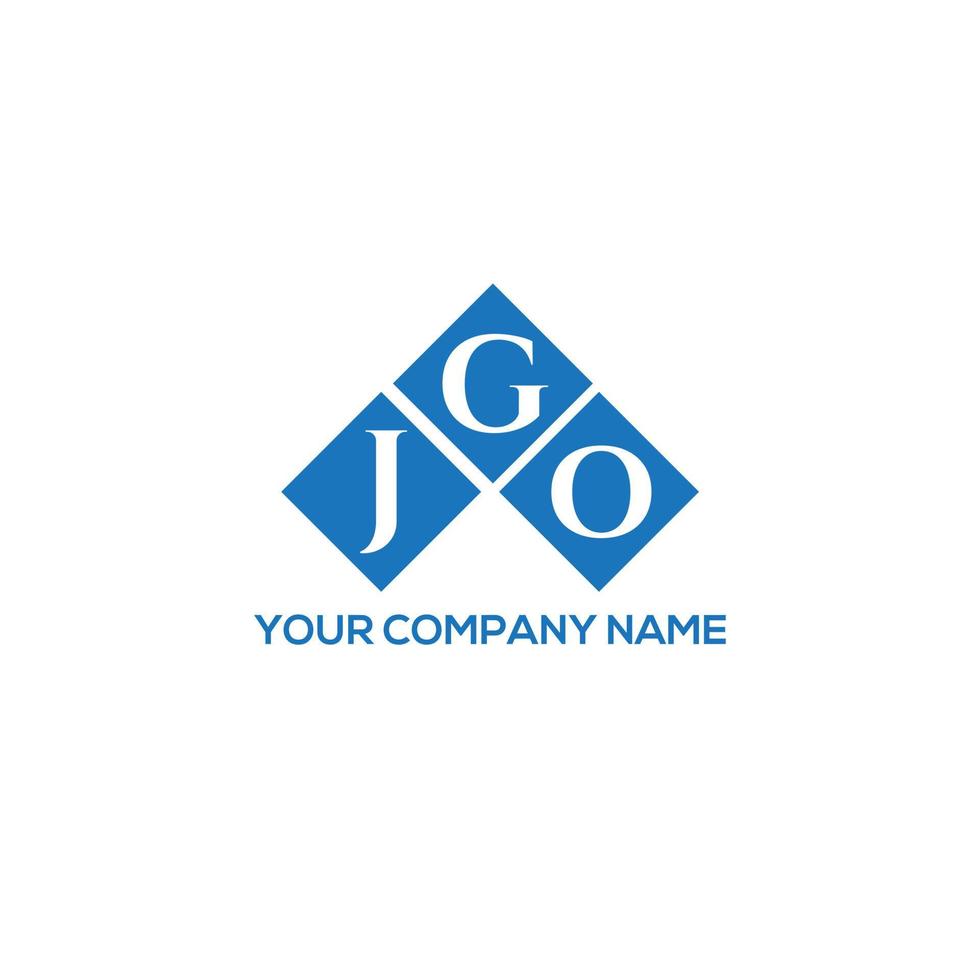 diseño de logotipo de letra jgo sobre fondo blanco. concepto de logotipo de letra de iniciales creativas jgo. diseño de letras jgo. vector