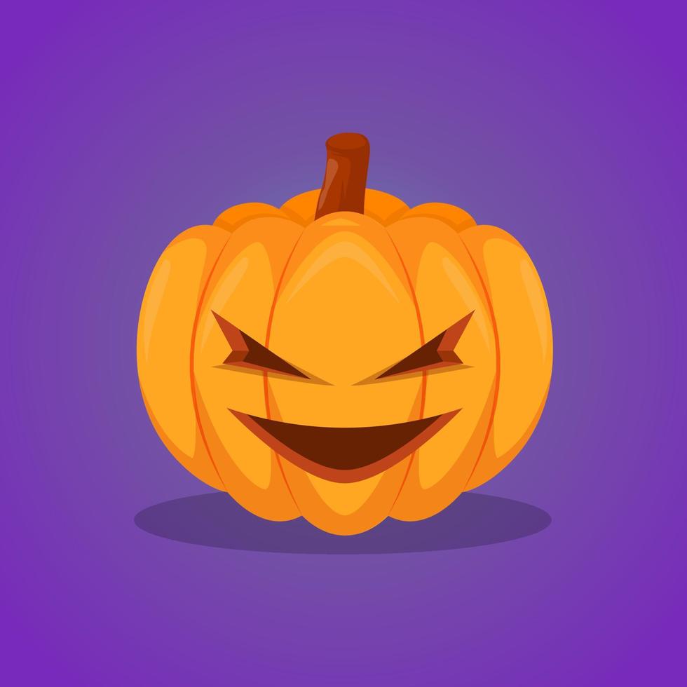 spooky pumpkin halloween vector