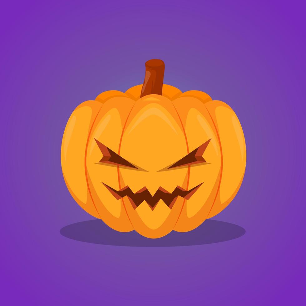 spooky pumpkin halloween vector