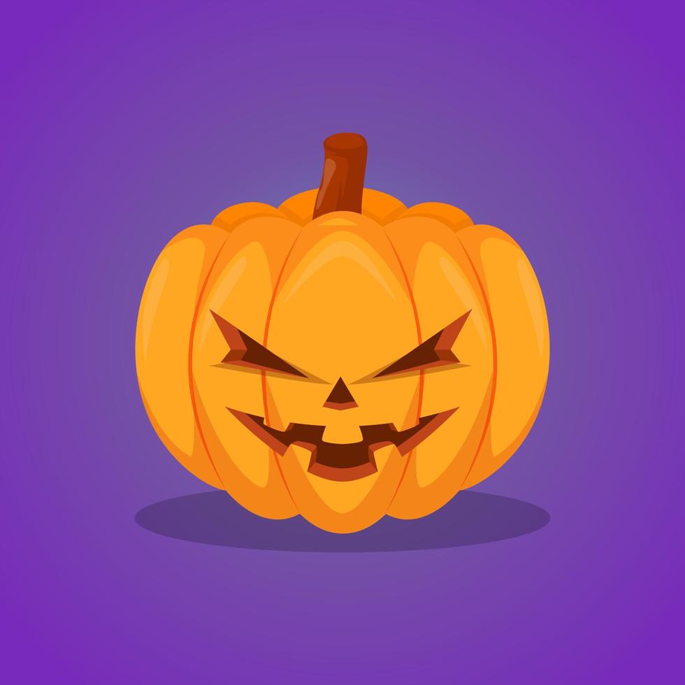 spooky pumpkin halloween vector