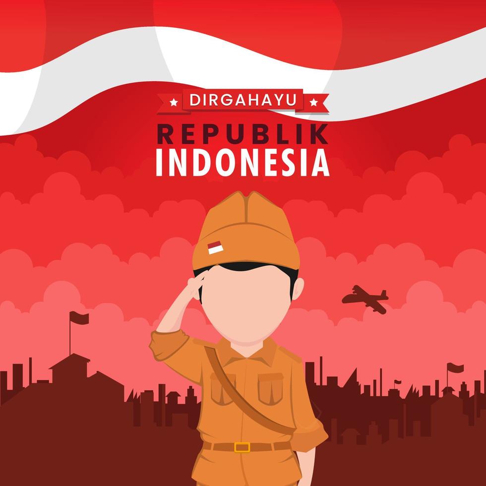 indonesian freedom fighters vector