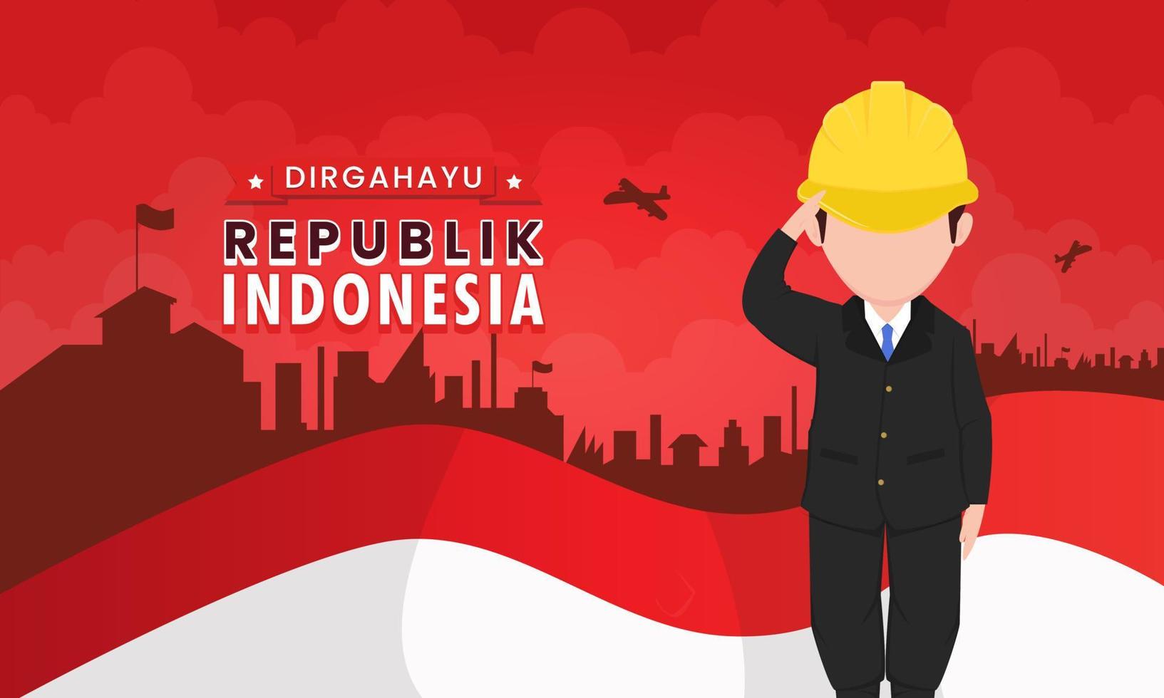 Indonesian architect illustration vector