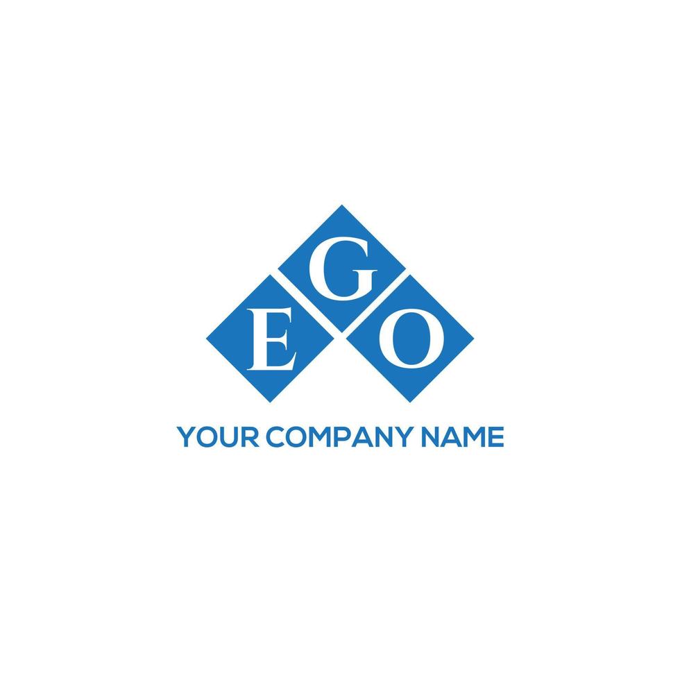 diseño de logotipo de carta de ego sobre fondo blanco. concepto de logotipo de letra de iniciales creativas de ego. diseño de cartas de ego. vector