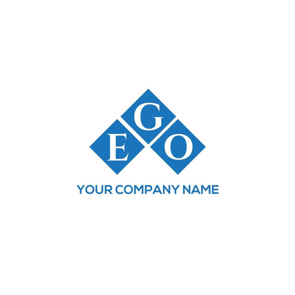 EGO letter logo design on WHITE background. EGO creative initials letter logo concept. EGO letter design. vector