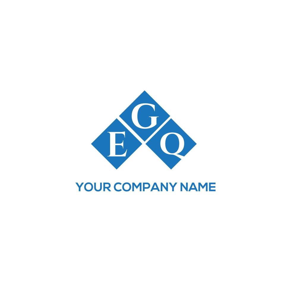 EGQ letter logo design on WHITE background. EGQ creative initials letter logo concept. EGQ letter design. vector