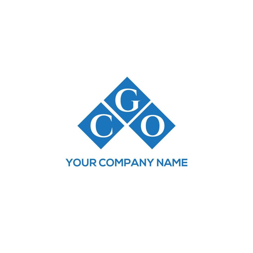 diseño de logotipo de letra cgo sobre fondo blanco. concepto de logotipo de letra de iniciales creativas cgo. diseño de letras cgo. vector
