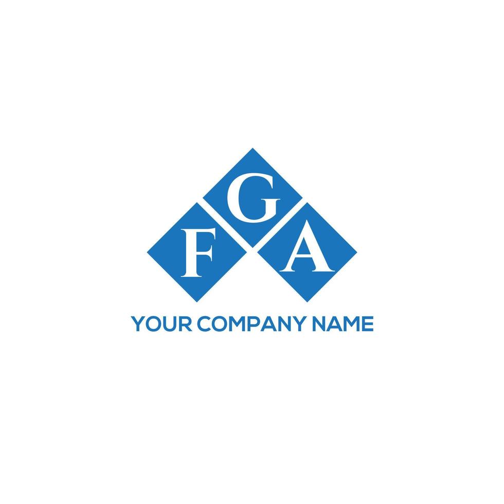 FGA letter logo design on WHITE background. FGA creative initials letter logo concept. FGA letter design. vector