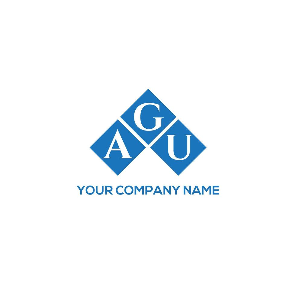 diseño de logotipo de letra agu sobre fondo blanco. concepto de logotipo de letra de iniciales creativas agu. diseño de letras agu. vector