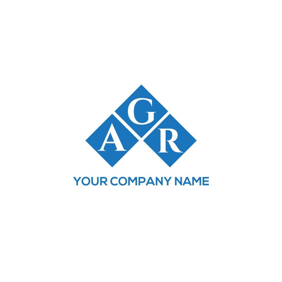 diseño de logotipo de letra agr sobre fondo blanco. concepto de logotipo de letra de iniciales creativas agr. diseño de carta agr. vector