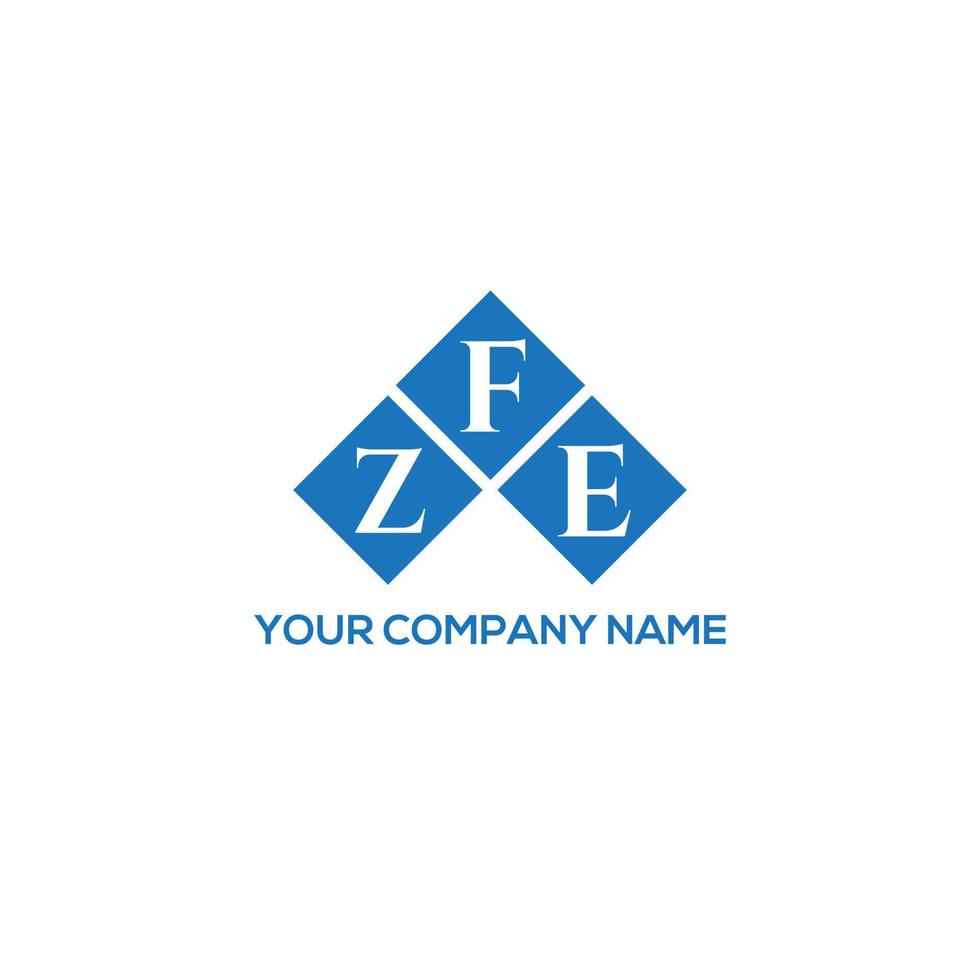 ZFE letter logo design on WHITE background. ZFE creative initials letter logo concept. ZFE letter design. vector