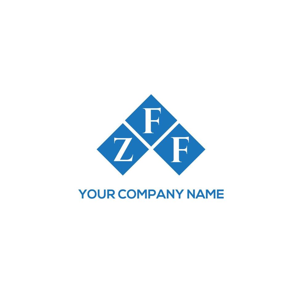 ZFF letter logo design on WHITE background. ZFF creative initials letter logo concept. ZFF letter design. vector