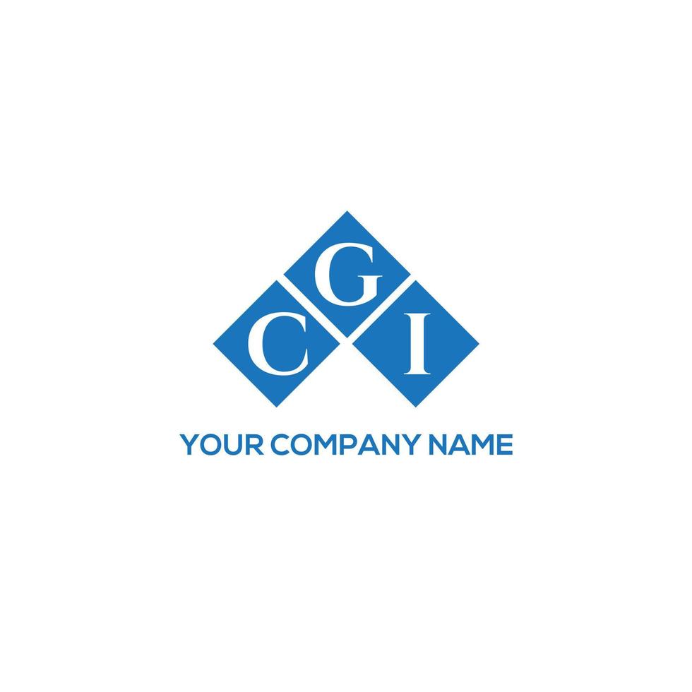 CGI letter logo design on WHITE background. CGI creative initials letter logo concept. CGI letter design. vector