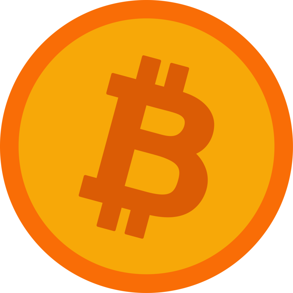 bitcoin icona segno simbolo design png