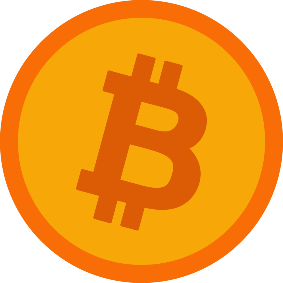 Bitcoin icon sign symbol design png