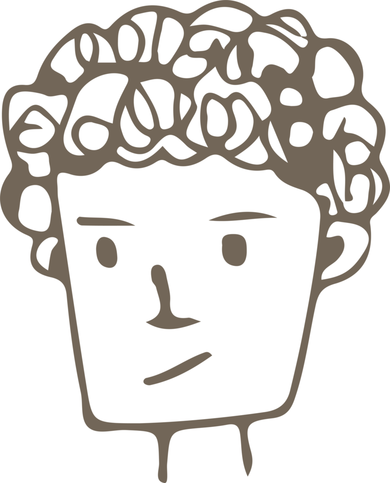 personas cara icono avatar mano dibujar signo diseño png