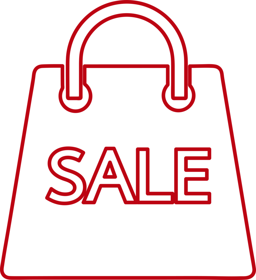 Shopping bag icon Sale package sign design png