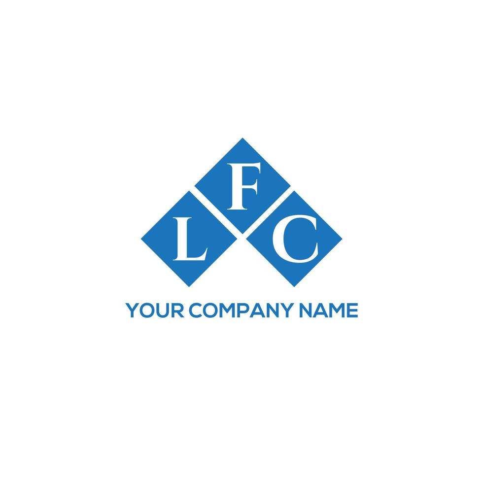 LFC letter logo design on WHITE background. LFC creative initials