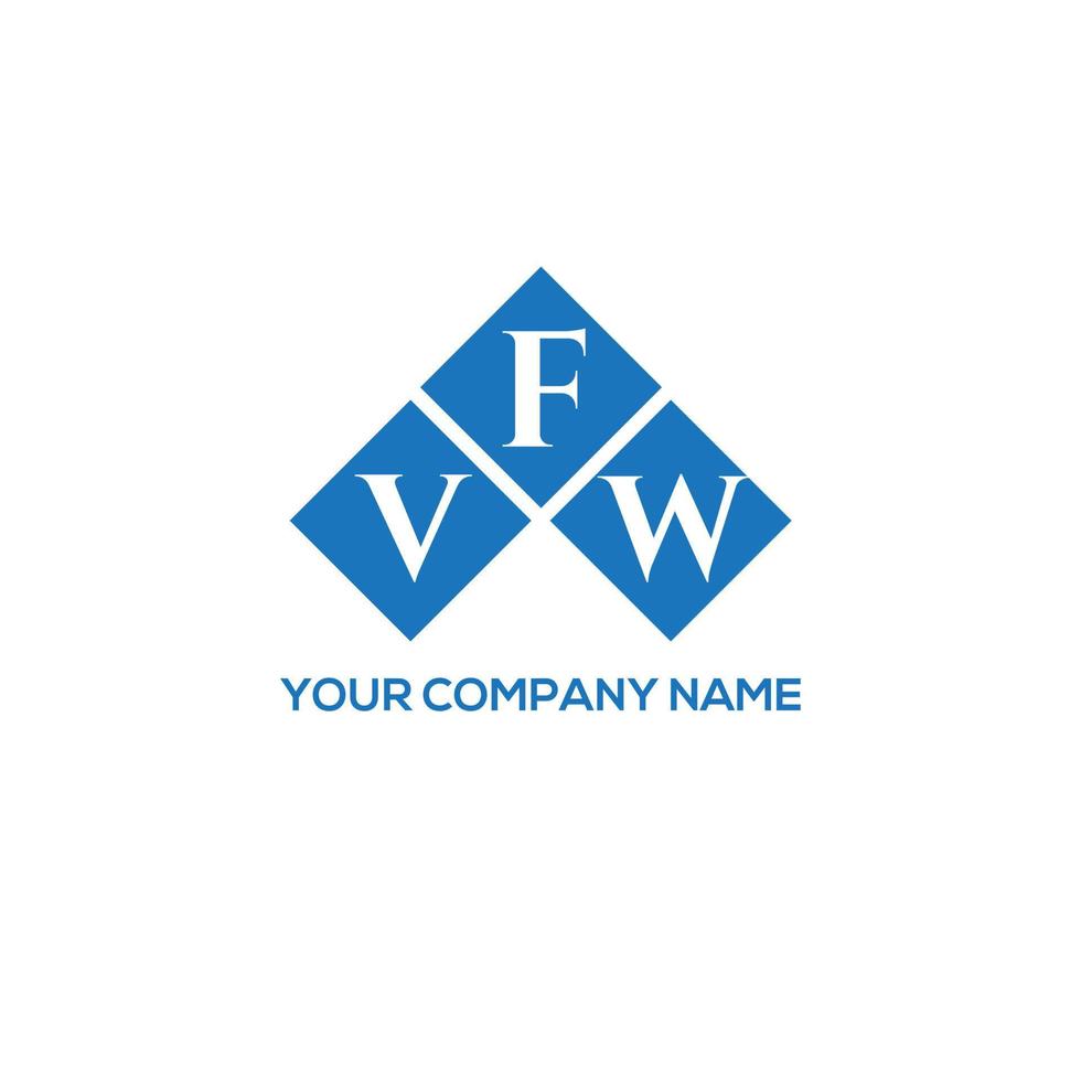 concepto de logotipo de letra de iniciales creativas vfw. vfw letter design.vfw letter logo design sobre fondo blanco. concepto de logotipo de letra de iniciales creativas vfw. diseño de letra vfw. vector