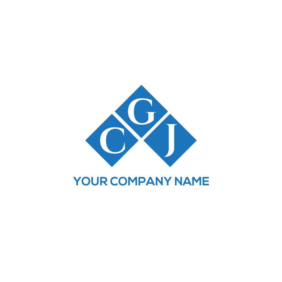 CGJ letter logo design on WHITE background. CGJ creative initials letter logo concept. CGJ letter design. vector