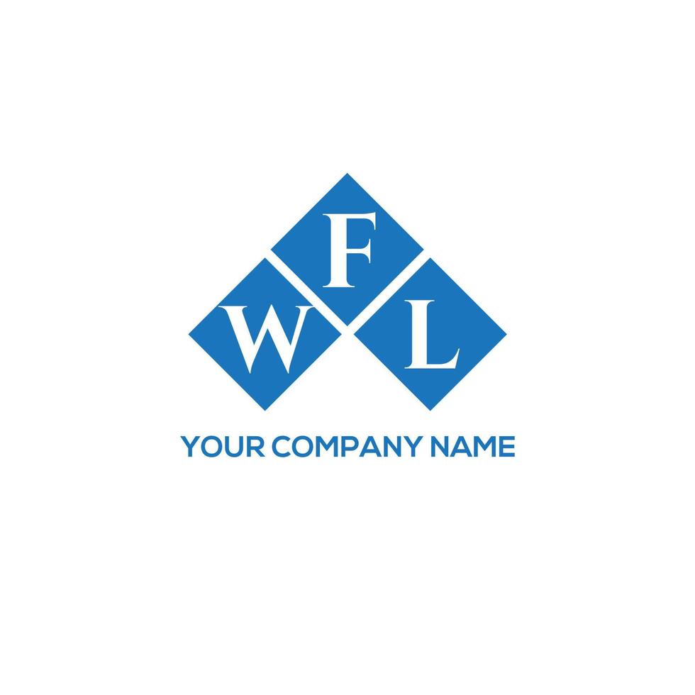 WFL letter logo design on WHITE background. WFL creative initials letter logo concept. WFL letter design. vector