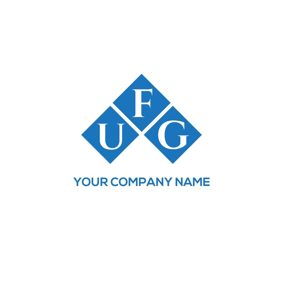 Concepto de logotipo de letra de iniciales creativas ufg. Diseño de letras ufg. Diseño de logotipo de letras ufg sobre fondo blanco. Concepto de logotipo de letra de iniciales creativas ufg. diseño de letras ufg. vector