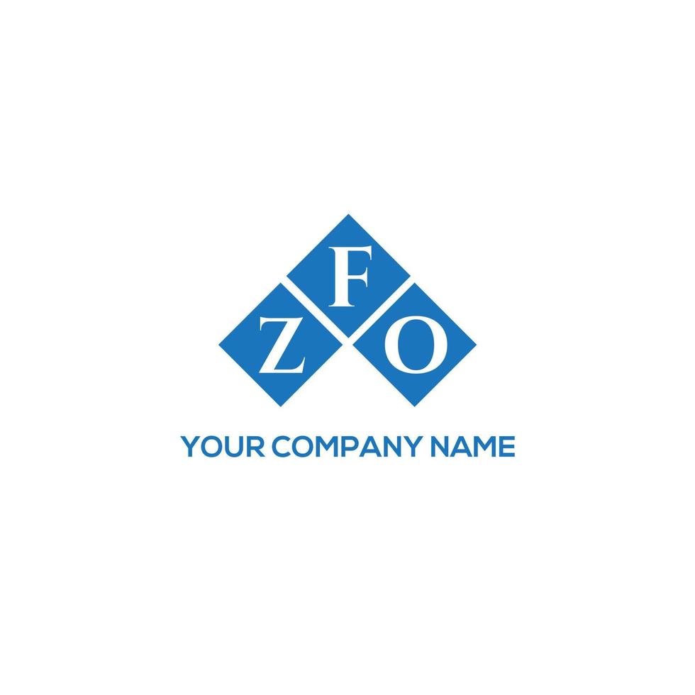ZFO letter logo design on WHITE background. ZFO creative initials letter logo concept. ZFO letter design. vector