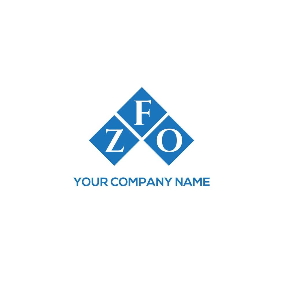 ZFO letter logo design on WHITE background. ZFO creative initials letter logo concept. ZFO letter design. vector