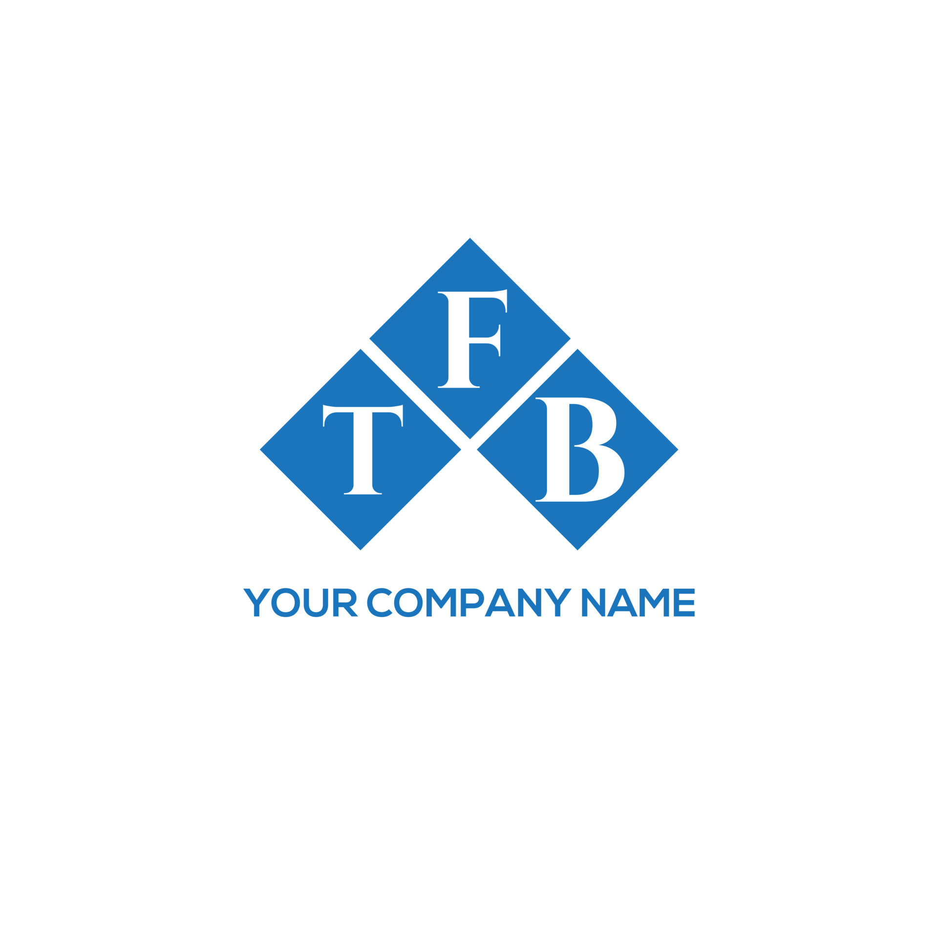 TFB letter logo design on WHITE background. TFB creative initials