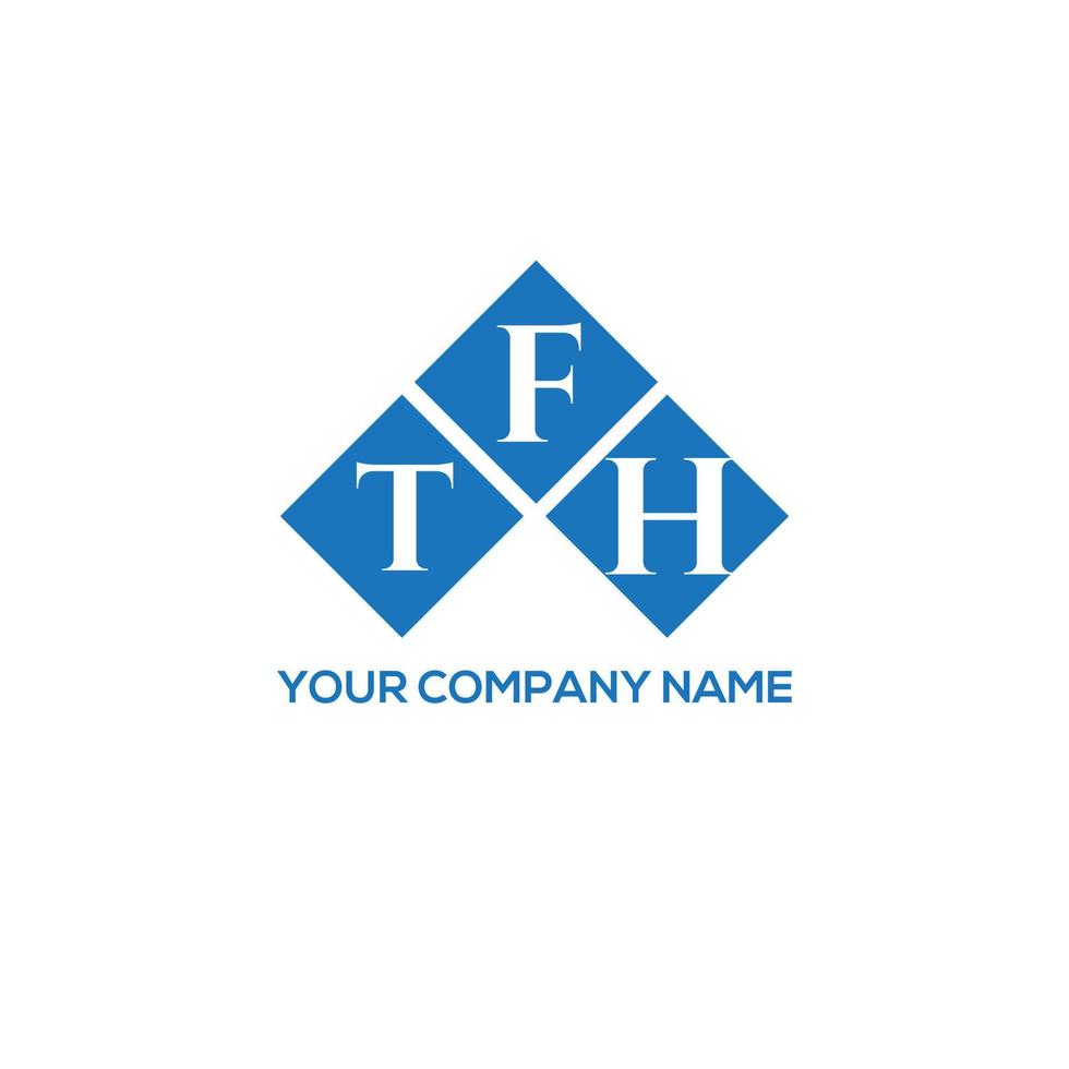 TFH letter logo design on WHITE background. TFH creative initials letter logo concept. TFH letter design. vector