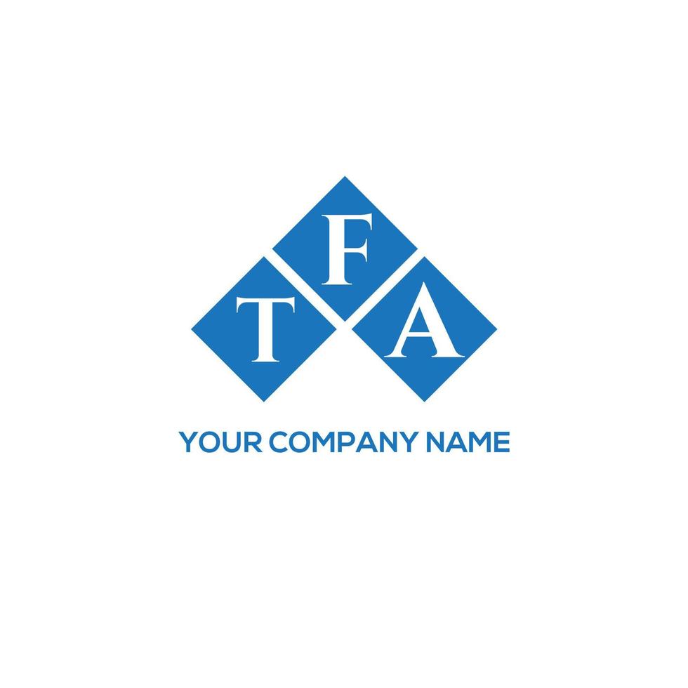 TFA letter logo design on WHITE background. TFA creative initials letter logo concept. TFA letter design. vector