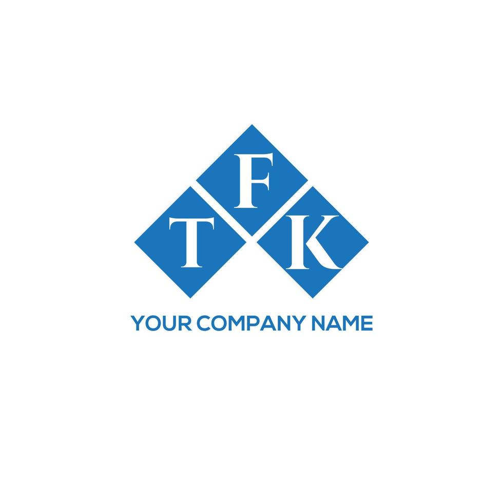 TFK letter logo design on WHITE background. TFK creative initials letter logo concept. TFK letter design. vector