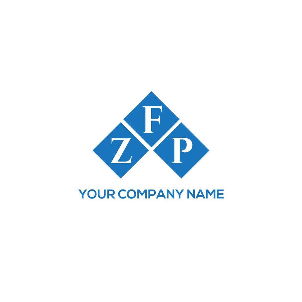 ZFP letter logo design on WHITE background. ZFP creative initials letter logo concept. ZFP letter design. vector